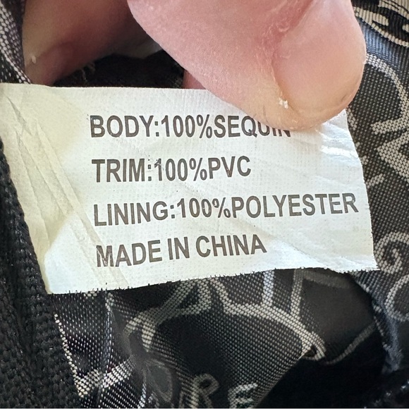 Betsey John turquoise and floral fully clear sequined bag. - Picture 6 of 16